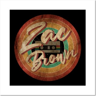 Zac Brown Vintage Circle Art Posters and Art